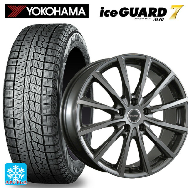 185/55R16 83Q ヨコハマ アイスガード7(IG70) ブリヂストン バルミナ AR12 GM2 16-6J 国産車用 スタッドレスタイヤホイール4本セット
