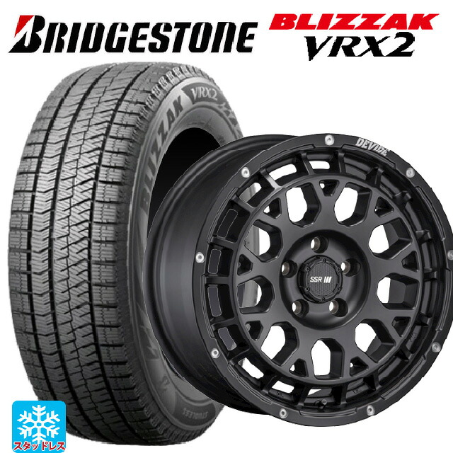 2024年製 195/60R16 89Q ブリヂストン ブリザック VRX2 正規品 タナベ SSR ディバイド GM フラットブラック 16-7J 国産車用 スタッドレスタイヤホイール4本セット｜タイヤホイール専門店コニシタイヤ