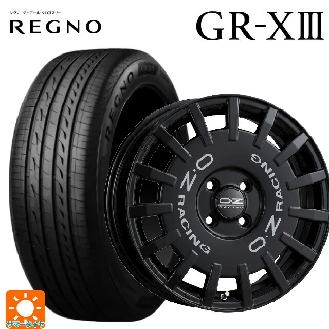 195/55R16 91V XL ブリヂストン レグノ GR-X3 正規品 オーゼット レーシング ラリーレーシング マットブラック 16-7J 国産車用 サマータイヤホイール4本セット