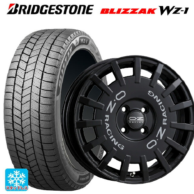 205/55R16 91Q ブリヂストン ブリザック WZ1 正規品 # オーゼット レーシング ラリーレーシング マットブラック 16-7J 国産車用 スタッドレスタイヤホイール4本セット|タイヤホイール専門店コニシタイヤ