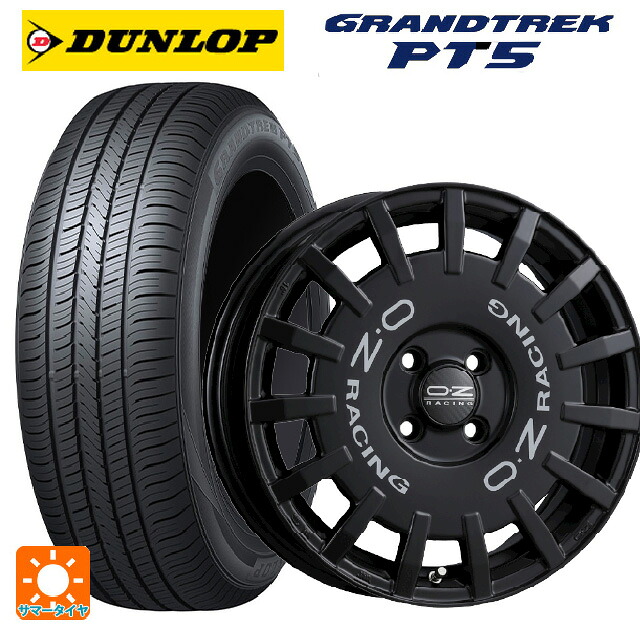 215/70R16 100H ダンロップ グラントレックPT5 オーゼット レーシング ラリーレーシング マットブラック 16-7J 国産車用 サマータイヤホイール4本セット