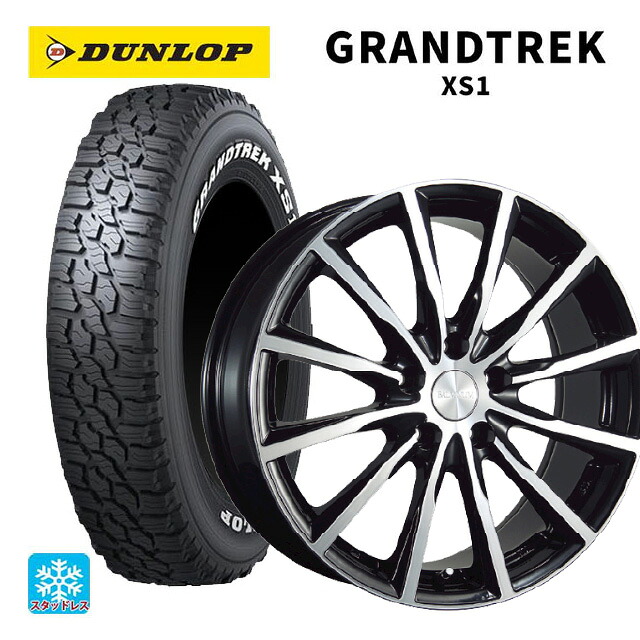 2024年製 215/70R16 100/97N ダンロップ グラントレックXS1 ホワイトレター # ブリヂストン バルミナ A12 B/N 16-6J 国産車用 スタッドレスタイヤホイール4本セット