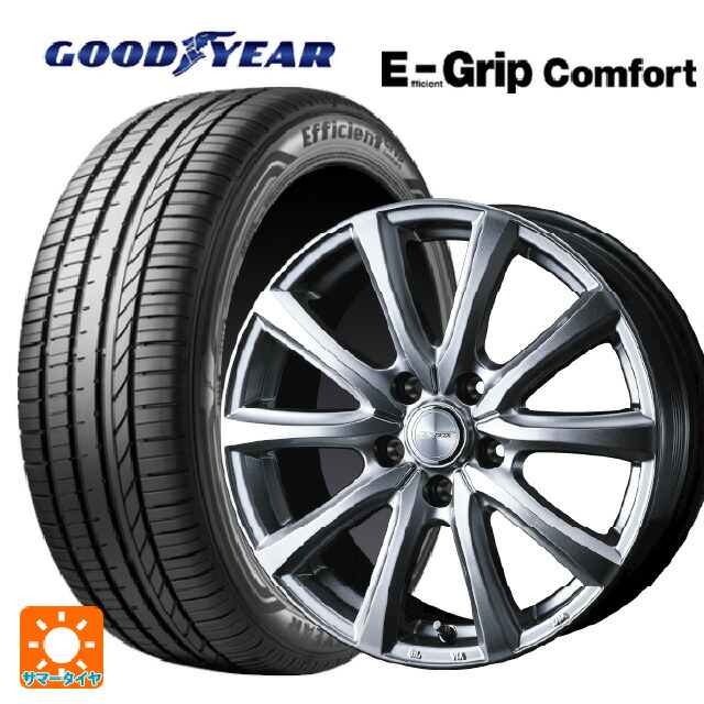 225/35R19 88W XL グッドイヤー エフィシェントグリップ コンフォート ウェッズ ジョーカー スマッシュ メタリックシルバー 19-7.5J 国産車用 サマータイヤホイール4本セット