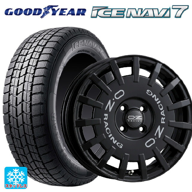 205/60R16 92Q グッドイヤー アイスナビ7(数量限定) # オーゼット レーシング ラリーレーシング マットブラック 16-7J 国産車用 スタッドレスタイヤホイール4本セット｜タイヤホイール専門店コニシタイヤ
