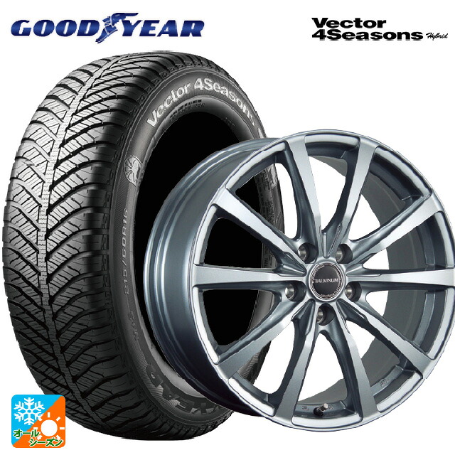 215/45R18 89H グッドイヤー ベクターフォーシーズンズ ハイブリッド ブリヂストン バルミナ LS10 SG 18-7J 国産車用 オールシーズンタイヤホイール4本セット
