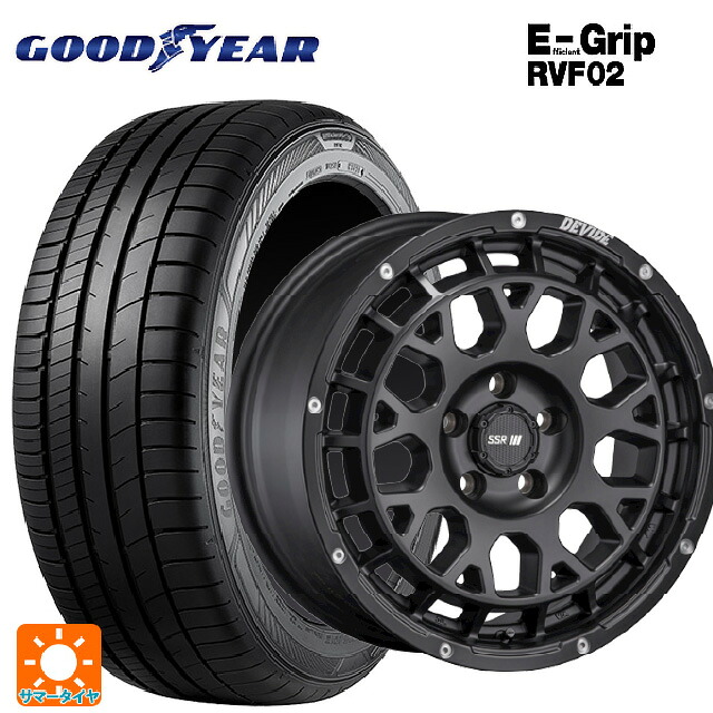 215/60R17 100H XL グッドイヤー エフィシェントグリップ RVF02 タナベ SSR ディバイド GM フラットブラック 17-7.5J 国産車用 サマータイヤホイール4本セット