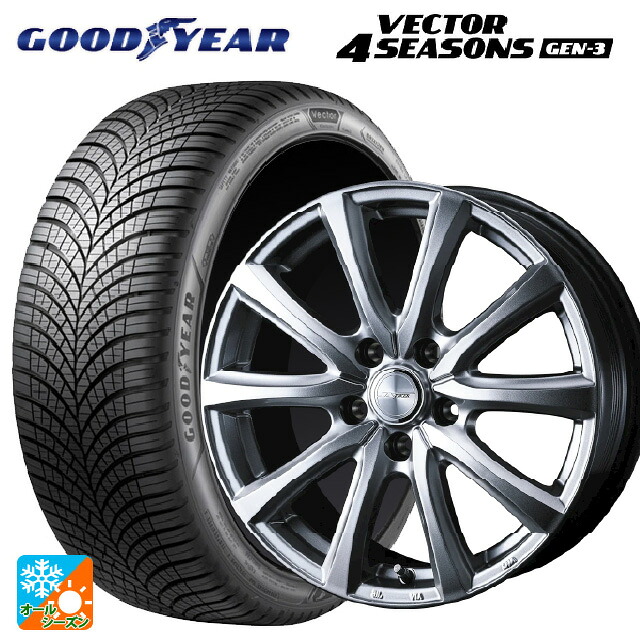 スバル フォレスター(SL系)用 235/50R19 103W XL グッドイヤー ベクター4シーズンズ ジェン3 ウェッズ ジョーカー スマッシュ メタリックシルバー 新品オールシーズンタイヤホイール 4本セット