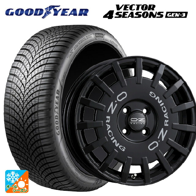 215/65R16 102V XL グッドイヤー ベクター4シーズンズ ジェン3 オーゼット レーシング ラリーレーシング マットブラック 16-6.5J 国産車用 オールシーズンタイヤホイール4本セット｜タイヤホイール専門店コニシタイヤ