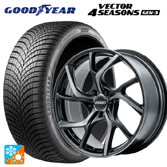 2024年製 255/45R20 105W XL グッドイヤー ベクター4シーズンズ ジェン3 # レイズ VMF C 01 プレミアム PH 20-8.5J 国産車用 オールシーズンタイヤホイール4本セット