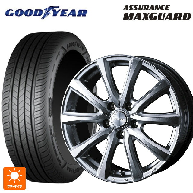 225/45R18 91W グッドイヤー アシュアランス マックスガード ウェッズ ジョーカー スマッシュ メタリックシルバー 18-7.5J 国産車用 サマータイヤホイール4本セット