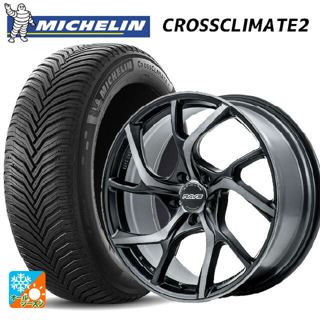 225/55R19 99V ミシュラン クロスクライメイト2 SUV 正規品 # レイズ VMF C 01 プレミアム PH 19-8.5J 国産車用 オールシーズンタイヤホイール4本セット