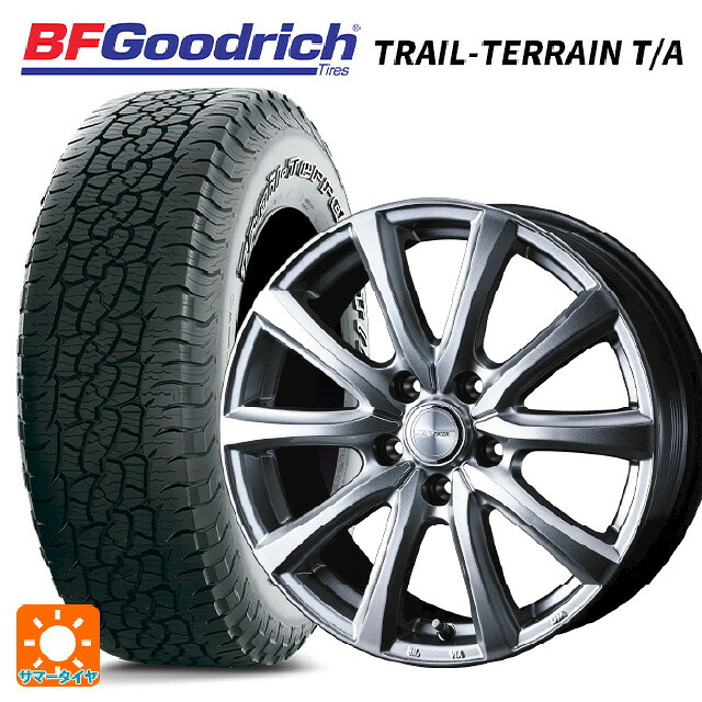 245/65R17 111T XL BFグッドリッチ トレイルテレーン T/A ホワイトレター 正規品 ウェッズ ジョーカー スマッシュ メタリックシルバー 17-7J 国産車用 サマータイヤホイール4本セット 123,490円