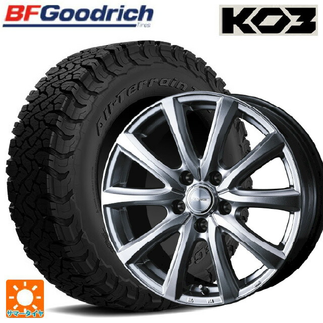 レクサス LM(TAWH15W)用 225/65R17 107/103S BFグッドリッチ オールテレーン TA KO3 ブラックレター 正規品 ウェッズ ジョーカー スマッシュ メタリックシルバー 新品サマータイヤホイール 4本セット