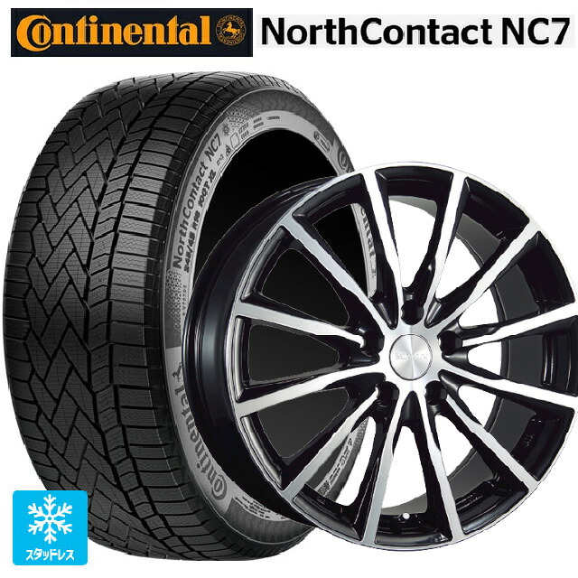 235/55R19 105T XL コンチネンタル ノースコンタクトNC7 正規品 # ブリヂストン バルミナ A12 B/N 19-7.5J 国産車用 スタッドレスタイヤホイール4本セット｜タイヤホイール専門店コニシタイヤ