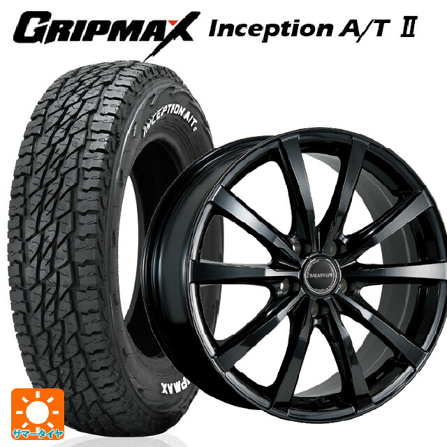 185R14 102/100Q グリップマックス インセプション A/T2 ホワイトレター ブリヂストン バルミナ LS10 B 14-5.5J 国産車用 サマータイヤホイール4本セット