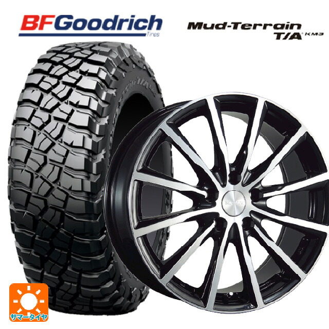 225/75R16 115/112Q BFグッドリッチ マッドテレーン TA KM3 ブラックレター 正規品 ブリヂストン バルミナ A12 B/N 16-6.5J 国産車用 サマータイヤホイール4本セット