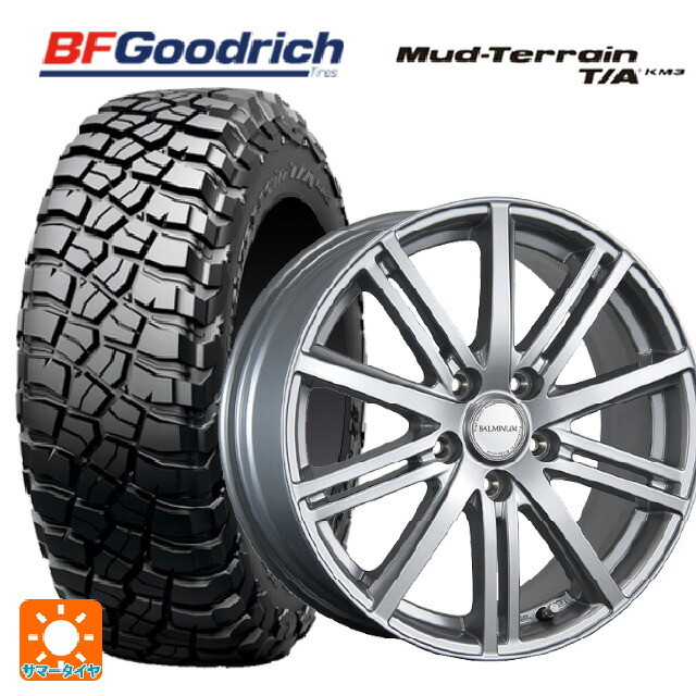 225/75R16 115/112Q BFグッドリッチ マッドテレーン TA KM3 ブラックレター 正規品 ブリヂストン バルミナ BR10 S 16-6.5J 国産車用 サマータイヤホイール4本セット 104,022円