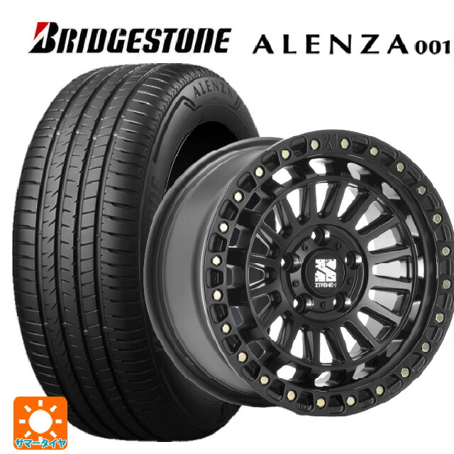 225/55R18 98V ブリヂストン アレンザ001 正規品 エムエルジェイ エクストリームJ XJ08 サテンブラック 18-8J 国産車用 サマータイヤホイール4本セット