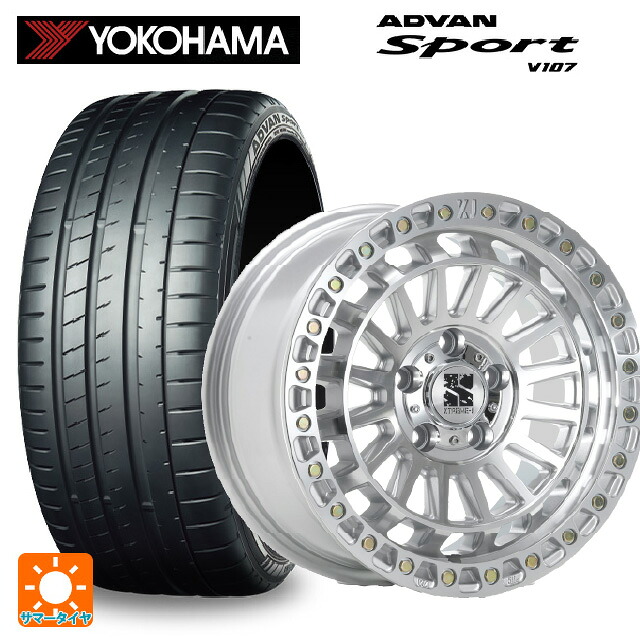 225/45R18 95Y XL ヨコハマ アドバンスポーツ V107 正規品 エムエルジェイ エクストリームJ XJ08 グロスマシンド 18-8J 国産車用 サマータイヤホイール4本セット|タイヤホイール専門店コニシタイヤ