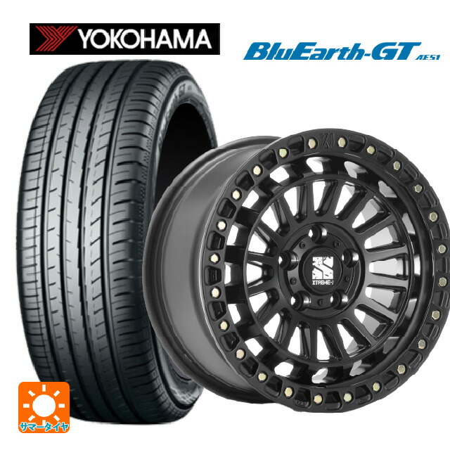 215/45R18 93W XL ヨコハマ ブルーアースGT AE51 エムエルジェイ エクストリームJ XJ08 サテンブラック 18-8J 国産車用 サマータイヤホイール4本セット｜タイヤホイール専門店コニシタイヤ