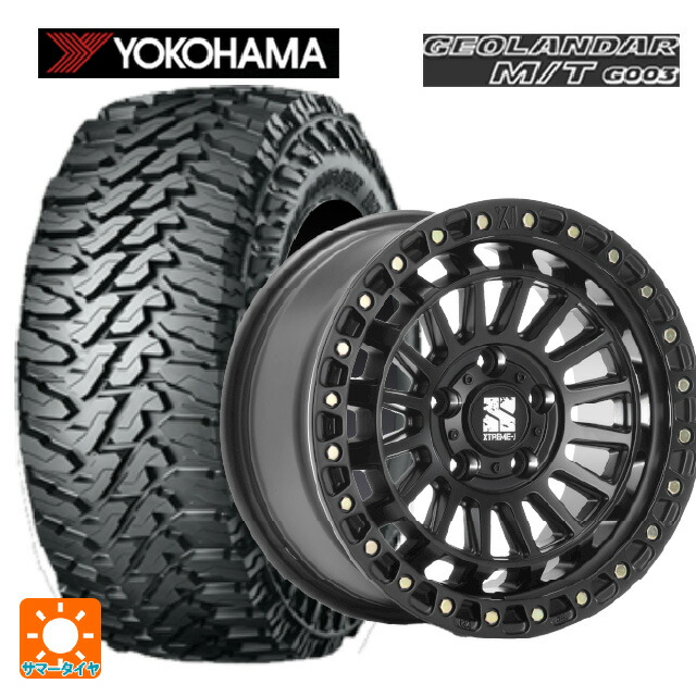 215/70R16 100/97Q ヨコハマ ジオランダー M/T G003 正規品 エムエルジェイ エクストリームJ XJ08 サテンブラック 16-5.5J 国産車用 サマータイヤホイール4本セット