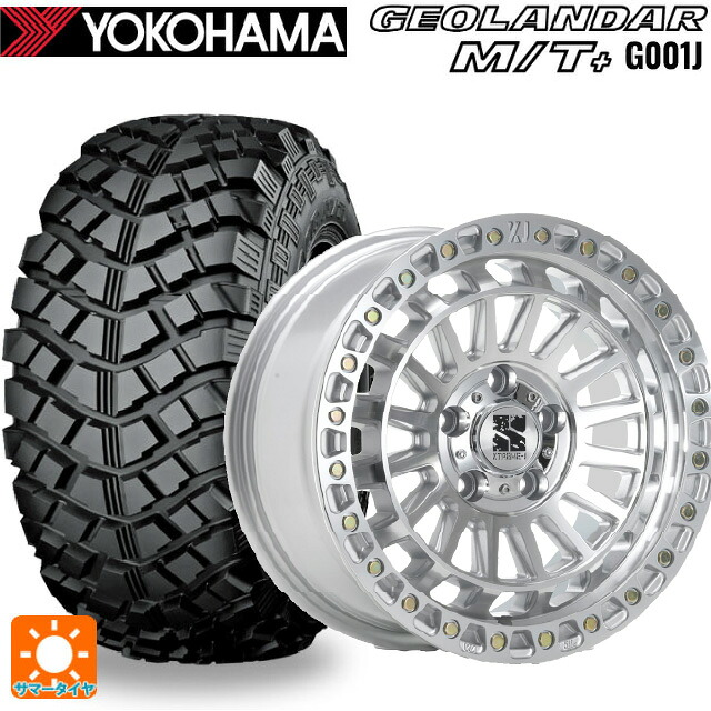 195R16 104/102Q ヨコハマ ジオランダー M/Tプラス G001J 正規品 エムエルジェイ エクストリームJ XJ08 グロスマシンド 16-5.5J 国産車用 サマータイヤホイール4本セット
