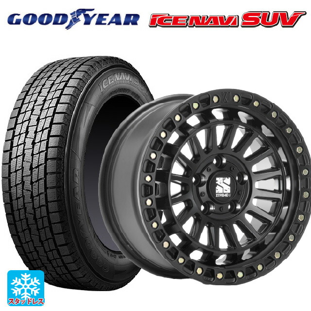 225/65R17 102Q グッドイヤー アイスナビ SUV # エムエルジェイ エクストリームJ XJ08 サテンブラック 17-7.5J 国産車用 スタッドレスタイヤホイール4本セット