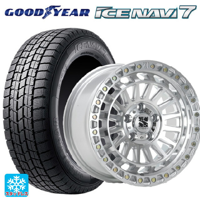 215/55R17 94Q グッドイヤー アイスナビ7(数量限定) # エムエルジェイ エクストリームJ XJ08 グロスマシンド 17-7.5J 国産車用 スタッドレスタイヤホイール4本セット