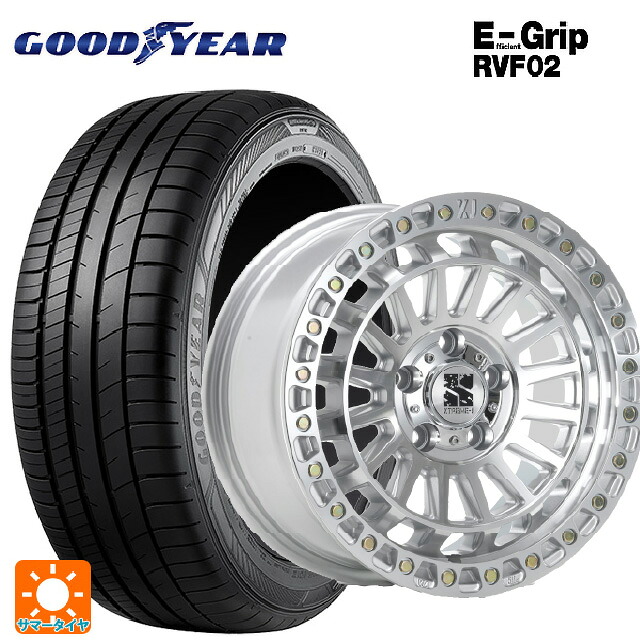 215/50R17 95V XL グッドイヤー エフィシェントグリップ RVF02 エムエルジェイ エクストリームJ XJ08 グロスマシンド 17-7.5J 国産車用 サマータイヤホイール4本セット