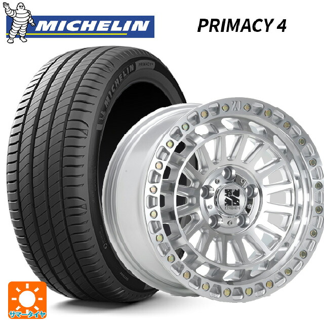 225/65R17 102H ミシュラン 正規品 プライマシー4 SUV エムエルジェイ エクストリームJ XJ08 グロスマシンド 17-7.5J 国産車用 サマータイヤホイール4本セット|タイヤホイール専門店コニシタイヤ