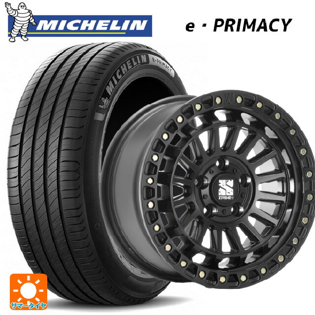 215/50R17 95W XL ミシュラン 正規品 Eプライマシー エムエルジェイ エクストリームJ XJ08 サテンブラック 17-7.5J 国産車用 サマータイヤホイール4本セット｜タイヤホイール専門店コニシタイヤ