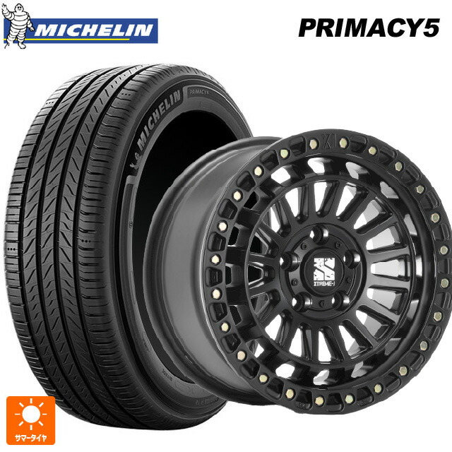 235/45R18 98Y XL ミシュラン プライマシー5 正規品 エムエルジェイ エクストリームJ XJ08 サテンブラック 18-8J 国産車用 サマータイヤホイール4本セット｜タイヤホイール専門店コニシタイヤ