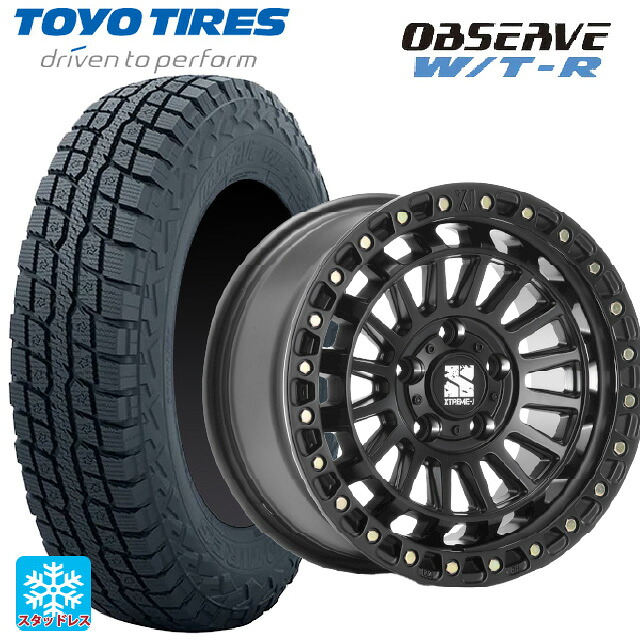 スズキ ジムニーシエラ(74系)用 225/70R16 102/99Q トーヨー オブザーブ W/T-R エムエルジェイ エクストリームJ XJ08 サテンブラック 新品スタッドレスタイヤホイール 5本セット|タイヤホイール専門店コニシタイヤ