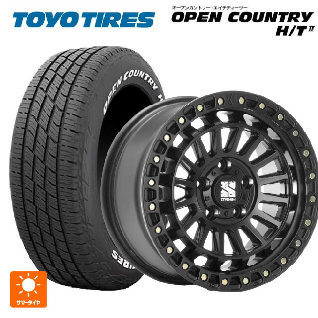 225/60R18 100H トーヨー オープンカントリー HT2 ホワイトレター エムエルジェイ エクストリームJ XJ08 サテンブラック 18-8J 国産車用 サマータイヤホイール4本セット