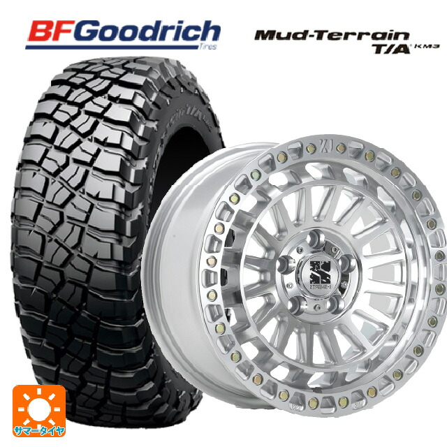 265/70R17 121/118Q BFグッドリッチ マッドテレーン TA KM3 ブラックレター 正規品 エムエルジェイ エクストリームJ XJ08 グロスマシンド 17-8J 国産車用 サマータイヤホイール4本セット