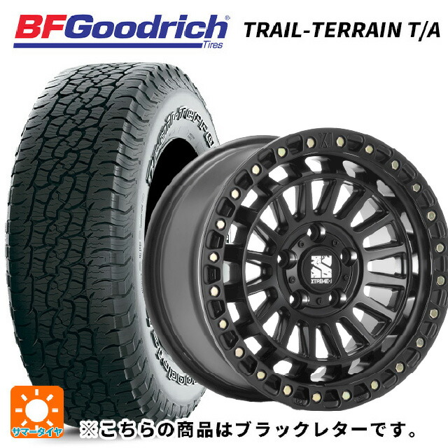 225/55R18 102H XL BFグッドリッチ トレイルテレーン T/A ブラックレター 正規品 エムエルジェイ エクストリームJ XJ08 サテンブラック 18-8J 国産車用 サマータイヤホイール4本セット|タイヤホイール専門店コニシタイヤ