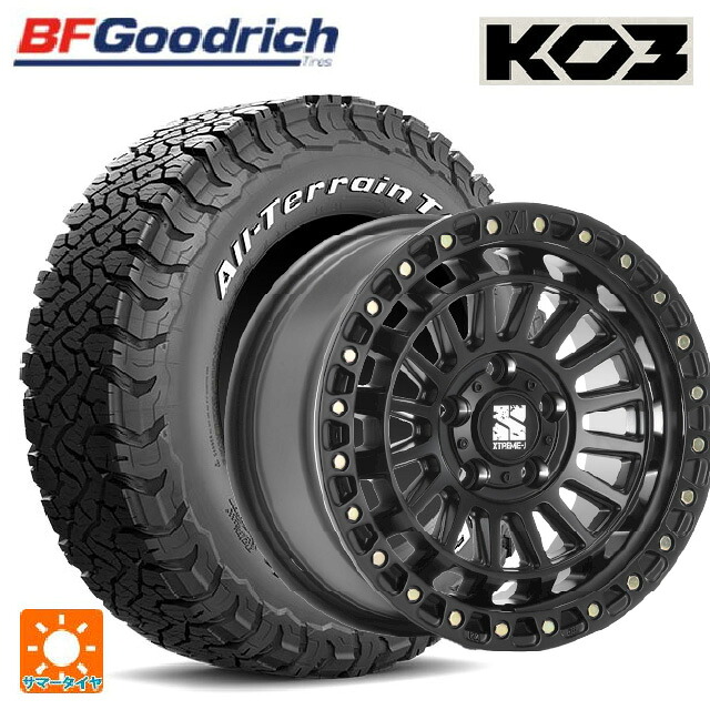 225/70R16 102/99S BFグッドリッチ オールテレーン TA KO3 ホワイトレター 正規品 # エムエルジェイ エクストリームJ XJ08 サテンブラック 16-6J 国産車用 サマータイヤホイール4本セット｜タイヤホイール専門店コニシタイヤ 125,575円