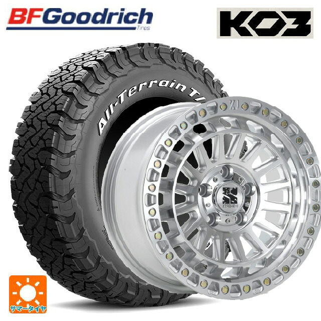 レクサス LX(300系)用 265/70R18 124/121S BFグッドリッチ オールテレーン TA KO3 ホワイトレター 正規品 エムエルジェイ エクストリームJ XJ08 グロスマシンド 新品サマータイヤホイール 4本セット