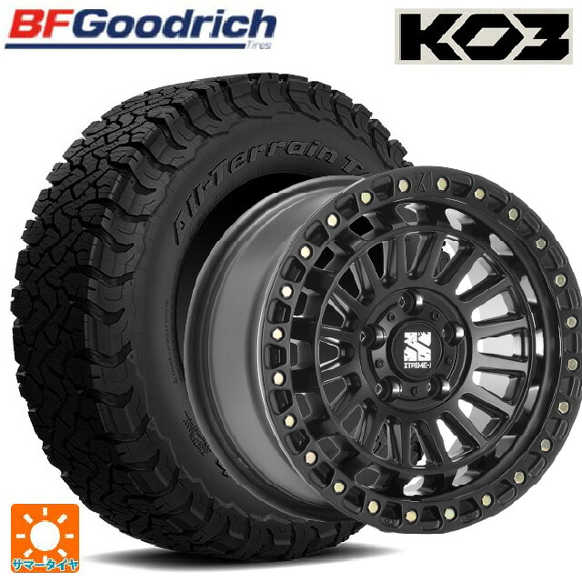 215/65R16 103/100S BFグッドリッチ オールテレーン TA KO3 ブラックレター 正規品 エムエルジェイ エクストリームJ XJ08 サテンブラック 16-7J 国産車用 サマータイヤホイール4本セット