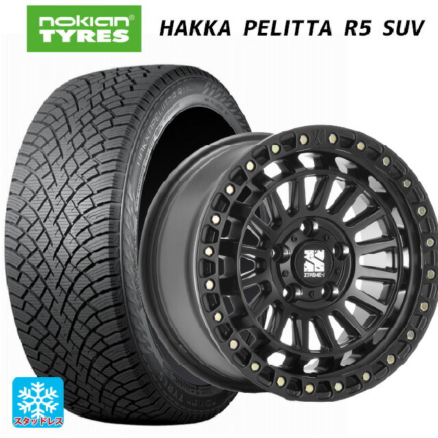 215/60R17 100R XL ノキアン ハッカペリッタR5 SUV エムエルジェイ エクストリームJ XJ08 サテンブラック 17-7.5J 国産車用 スタッドレスタイヤホイール4本セット 134,720円