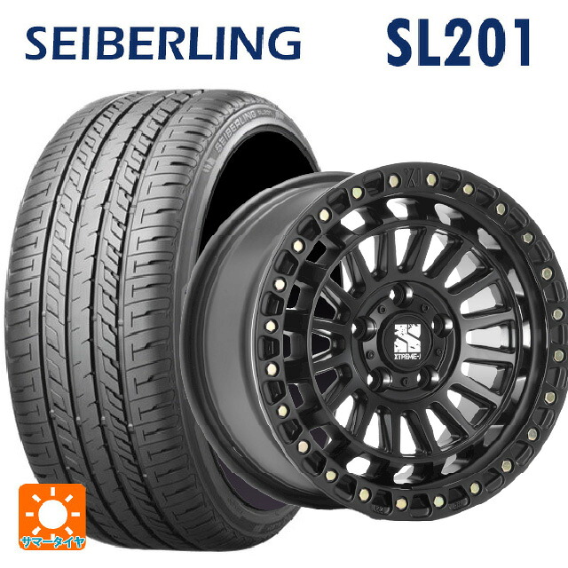 225/45R17 91W セイバーリング セイバーリング SL201(ブリヂストン工場生産） エムエルジェイ エクストリームJ XJ08 サテンブラック 17-7.5J 国産車用 サマータイヤホイール4本セット