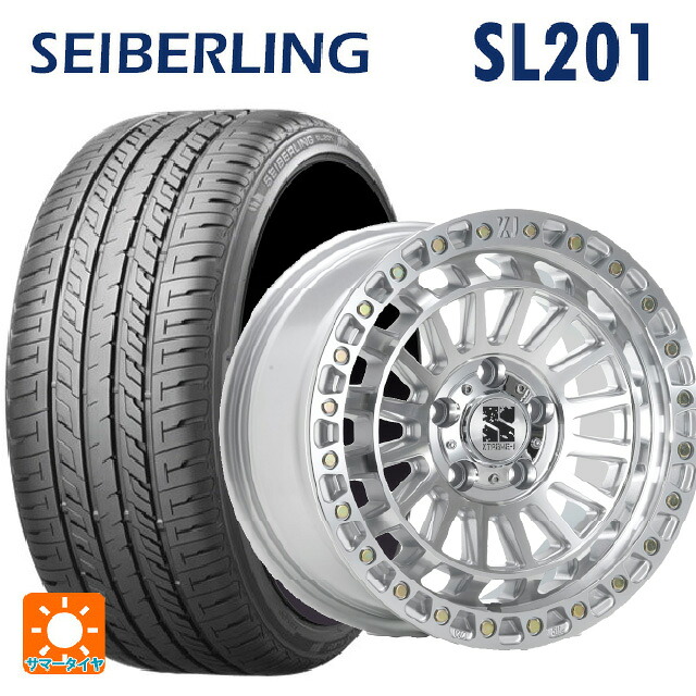 225/55R17 101V XL セイバーリング セイバーリング SL201(ブリヂストン工場生産） エムエルジェイ エクストリームJ XJ08 グロスマシンド 17-7.5J 国産車用 サマータイヤホイール4本セット