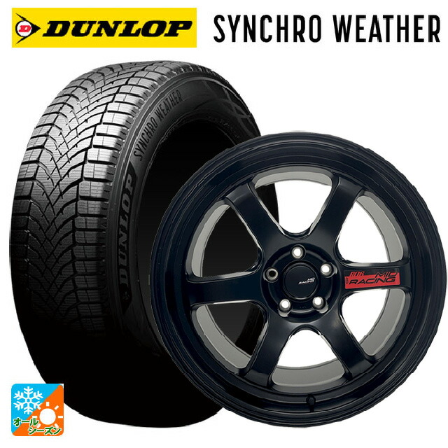 ホンダ プレリュード(BF1)用 235/45R18 98V XL ダンロップ シンクロウェザー エムアイディー MIDレーシング R06 ブラックエディション セミグロスブラック 新品オールシーズンタイヤホイール 4本セット｜タイヤホイール専門店コニシタイヤ 187,510円