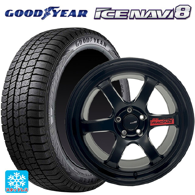 ホンダ シビック タイプR(FL5)用 245/40R18 93Q グッドイヤー アイスナビ8 # エムアイディー MIDレーシング R06 ブラックエディション セミグロスブラック 新品スタッドレスタイヤホイール 4本セット｜タイヤホイール専門店コニシタイヤ