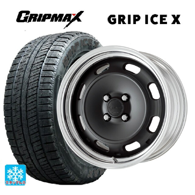 215/45R17 91T XL グリップマックス グリップアイスX ブラックレター # ワーク シーカー DT MBL 17-7J 国産車用 スタッドレスタイヤホイール4本セット|タイヤホイール専門店コニシタイヤ