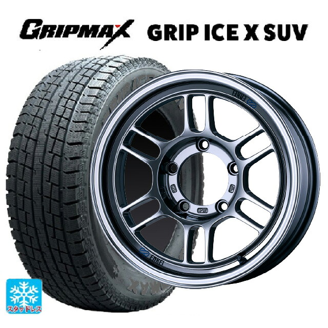 185/85R16 105N グリップマックス グリップアイスX SUV ブラックレター エンケイ オールロード RPT1 SBC 16-5.5J 国産車用 スタッドレスタイヤホイール4本セット