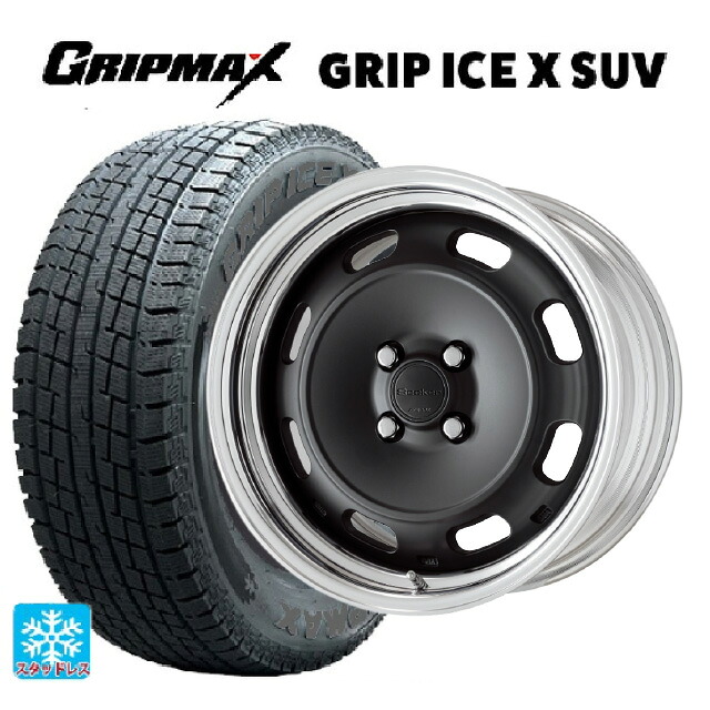 2023年製 235/60R18 107H XL グリップマックス グリップアイスX SUV ブラックレター # ワーク シーカー DT MBL 18-8J 国産車用 スタッドレスタイヤホイール4本セット