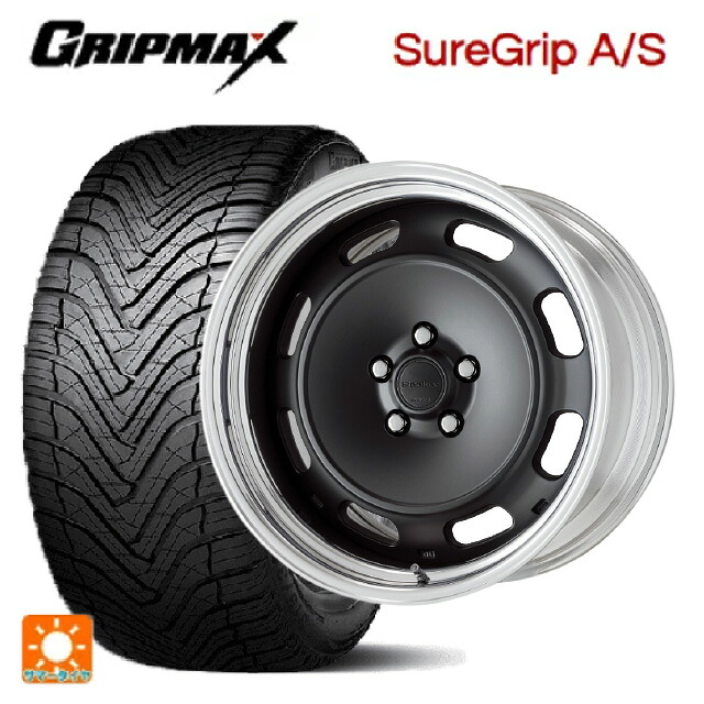 225/40R18 92W XL グリップマックス シュアグリップ A/S ブラックレター ワーク シーカー DT MBL 18-8J 国産車用 オールシーズンタイヤホイール4本セット