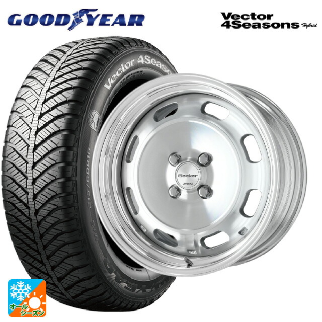 215/45R17 91H XL グッドイヤー ベクターフォーシーズンズ ハイブリッド ワーク シーカー DT MSP 17-7J 国産車用 オールシーズンタイヤホイール4本セット