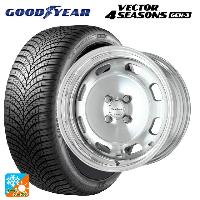 215/50R17 95W XL グッドイヤー ベクター4シーズンズ ジェン3 ワーク シーカー DT MSP 17-7J 国産車用 オールシーズンタイヤホイール4本セット